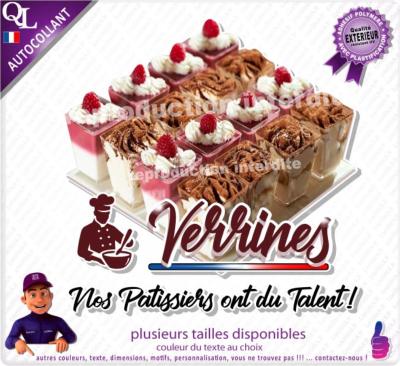 Autocollant VERRINES nos patissiers ont du talent
