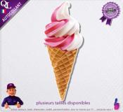 Autocollant Glace à l'italienne framboise vanille ref IA1