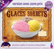 Autocollant GLACES SORBETS affiche western indien