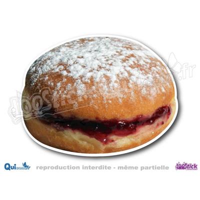 Autocollant Beignet Fraise