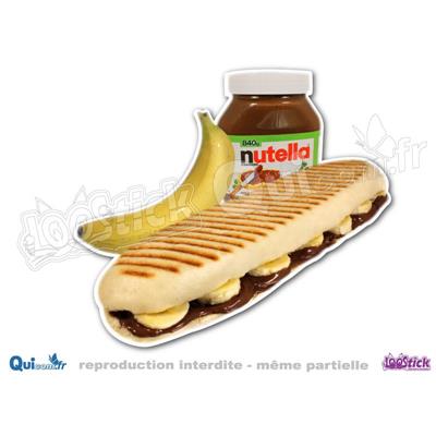 Autocollant Panini Pot Nutella Banane