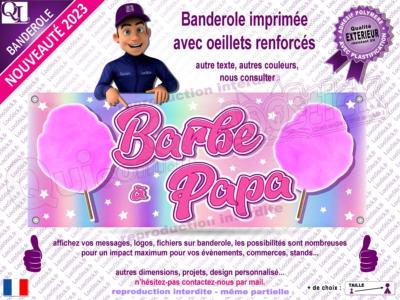 Banderole BARBE à PAPA étoiles plv Foire (deco5)