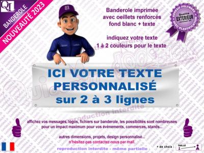 Banderole TEXTE Personnalisé plv stand (2-3 lignes)