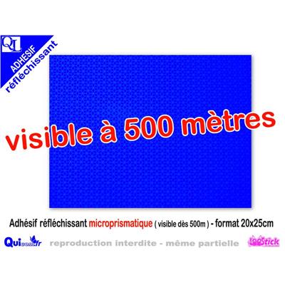 Adhésif Réfléchissant Microprismatique BLEU ROI format 20x25cm