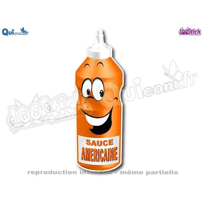 Autocollant Cartoon Sauce AMERICAINE