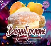 Autocollant BEIGNET POMME forain titre STICKER
