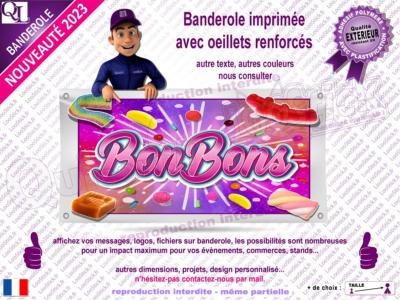 Banderole BONBONS plv stand Forain