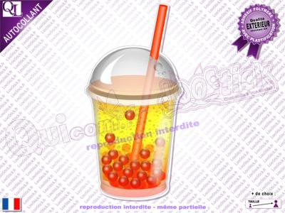 Autocollant BUBBLE TEA gobelet (ref2)