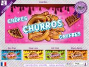 Autocollant Chocolat coulant Churros Crpes Gaufres (ref1)