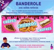 Banderole Churros Crpes Gaufres plv stand Forain