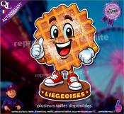 Autocollant GAUFRE LIEGEOISE COMIQUE ref1