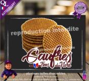 Autocollant GAUFRES FINES du NORD TITRE détouré STICKER