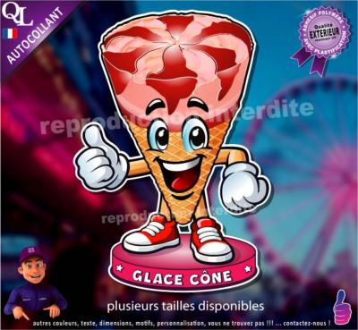 Autocollant GLACE CONE COMIQUE ref1