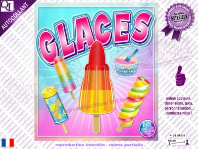 Autocollant Affiche plv GLACES à l'Eau