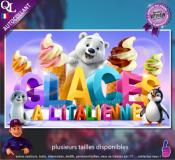 Autocollant GLACES ITALIENNE TITRE 3D BANQUISE sticker