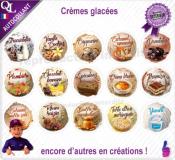 Etiquettes autocollantes GLACES GLACIER