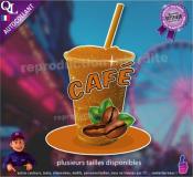 autocollant GRANITE parfum CAFE sticker