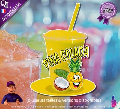 autocollant GRANITE parfum PINA COLADA sticker