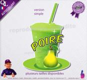 autocollant GRANITE parfum POIRE sticker