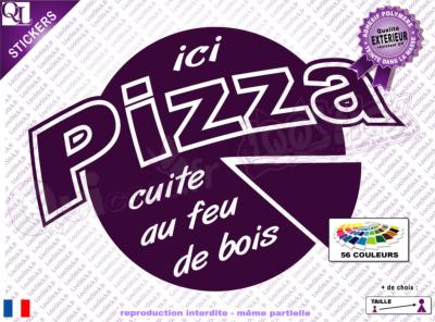 Stickers lettrage ICI PIZZA