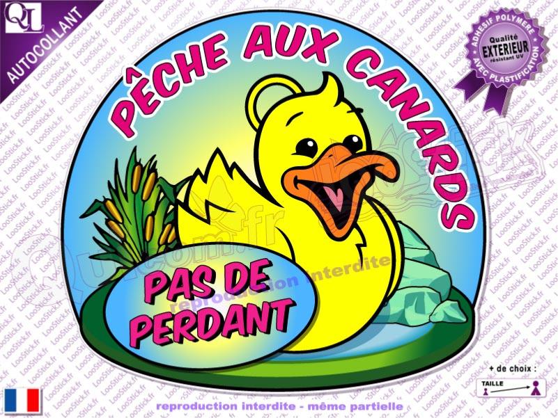 Autocollant Peche aux CANARDS pas de perdant