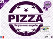 Stickers lettrage PIZZA toiles