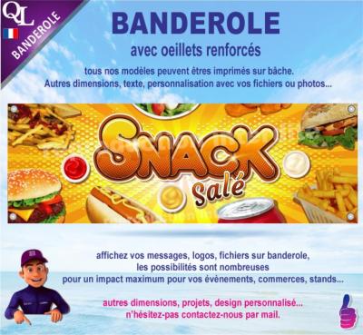 Banderole SNACK Salé plv stand Food Truck