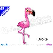 Autocollant FLAMANT ROSE COMIQUE femelle