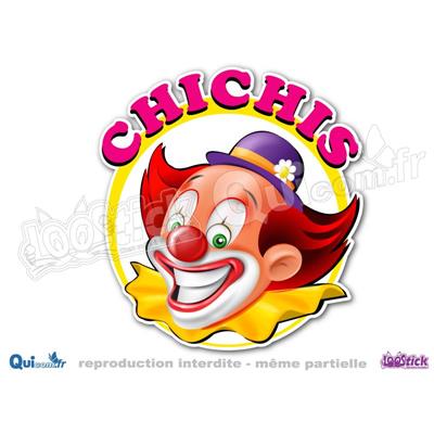 Autocollant Clown Chichis