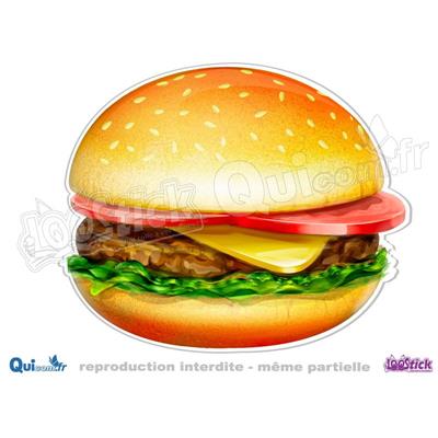 Autocollant Hamburger Dessin (ref2)