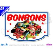 Autocollant BONBONS cadre 5 couleurs au choix