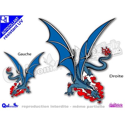 Autocollant DRAGON CHINOIS ref3 sticker résistant UV