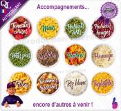 Etiquettes autocollantes SAUCES ACCOMPAGNEMENTS snack salé