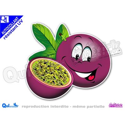 Sticker autocollant FRUIT PASSION COMIQUE résistant UV