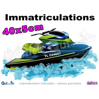 Immatriculations Adhésives Jet-Ski 40cm