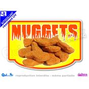 Autocollant NUGGETS POULET cadre 5 couleurs au choix