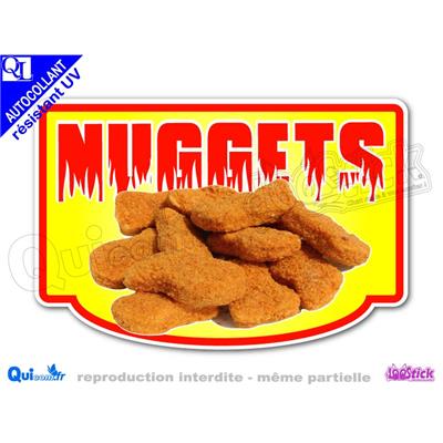 Autocollant NUGGETS POULET cadre 5 couleurs au choix