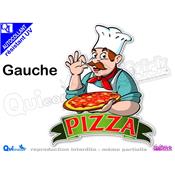 PIZZAIOLO TOQUE et MOUSTACHE sticker autocollant