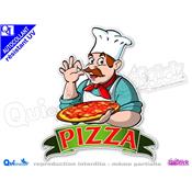 PIZZAIOLO TOQUE et MOUSTACHE sticker autocollant