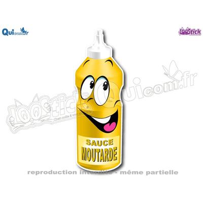 Autocollant Cartoon Sauce MOUTARDE