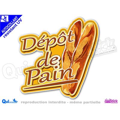 Autocollant DEPOT DE PAIN 2 baguettes 