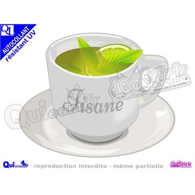 Autocollant TASSE TISANE INFUSION dessin