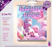 PLV BARBE A PAPA LICORNE | choix : affiche autocollante - diffusant pour enseigne lumineuse - banderole - toile imprimée