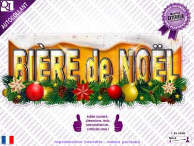 Autocollant titre BIÈRE de Noël (ref2)