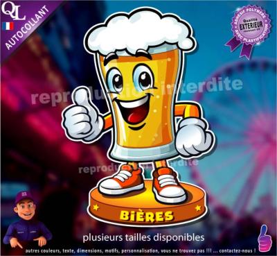 Autocollant BIERES COMIQUE ref1