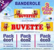 Banderole BUVETTE CANETTE COMIQUE ROUGE Pack éco au choix