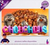 Autocollant CHOUCHOUS titre 3D herissons affiche adhésive