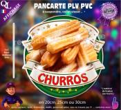 PANCARTE PLV PVC CHURROS ruban forain