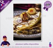 CREPES avec CHOCOLAT poster photo adhésif  ref 2