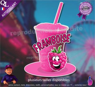 autocollant GRANITE parfum FRAMBOISE sticker